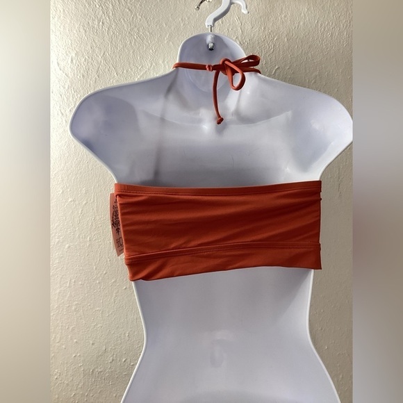 NWT BECCA Bandeau Bikini Top Orange Size Small - Picture 2 of 6